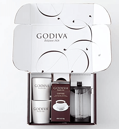4. Godiva Coffee French Press Gift Set 