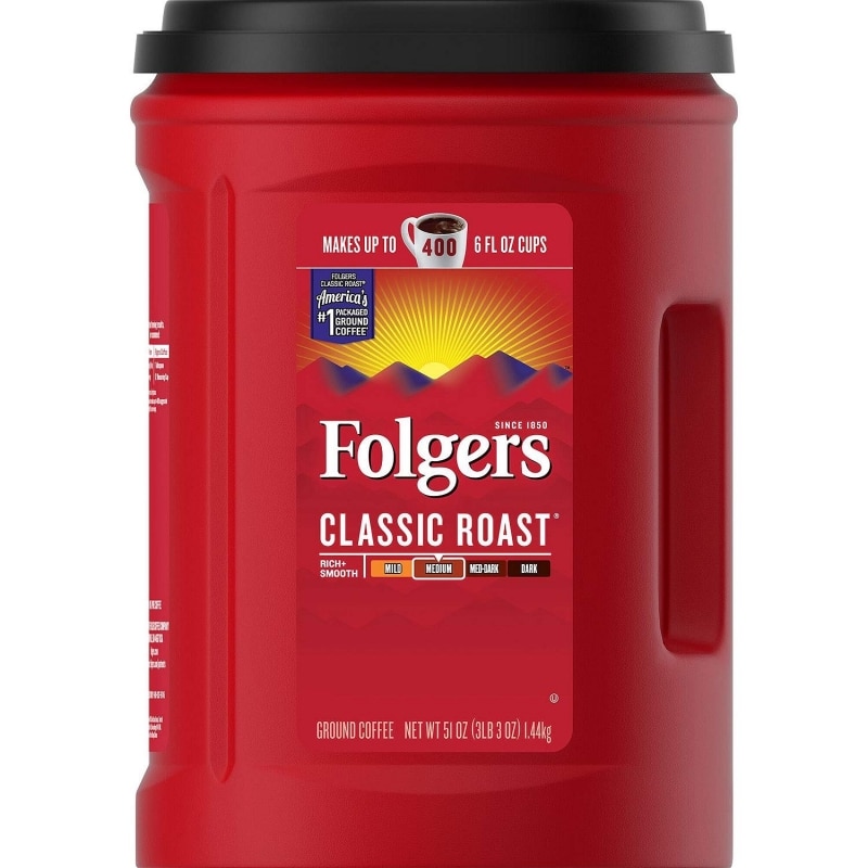 12. Folgers Classic Roast Ground Coffee  
