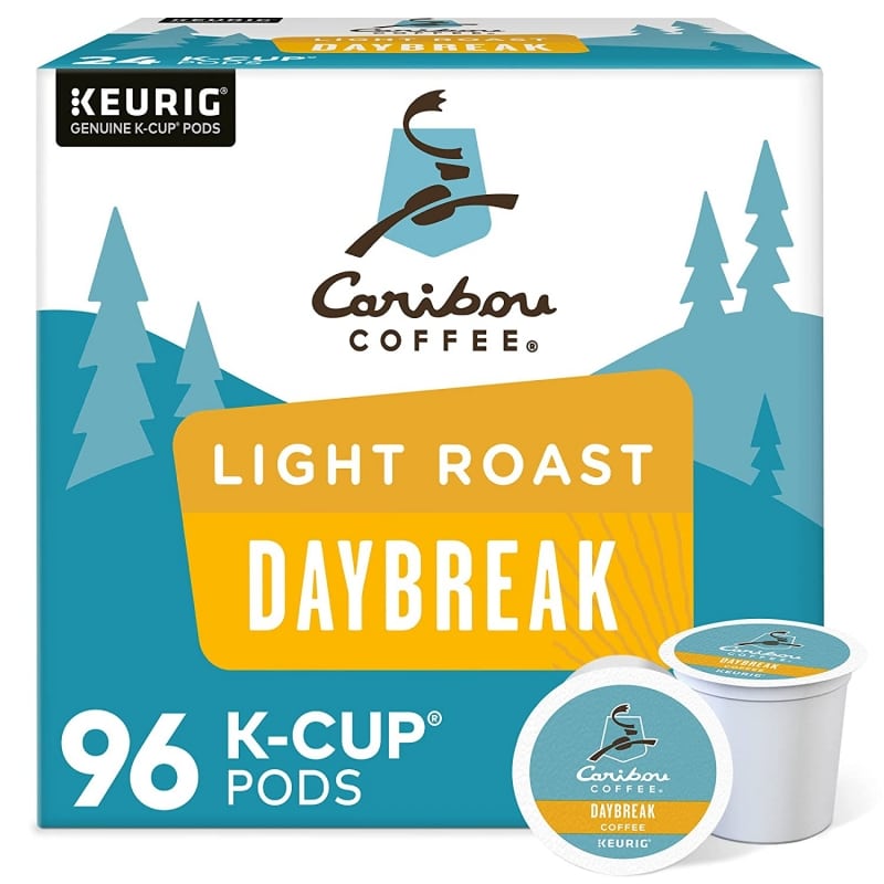 4. Caribou Coffee Daybreak Morning Blend Single-Serve Keurig K-Cup Pods 