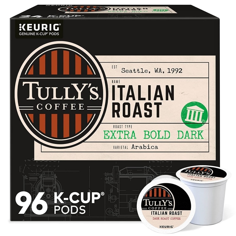 4. Tully's Coffee Single-Serve Keurig K-Cup Pods 
