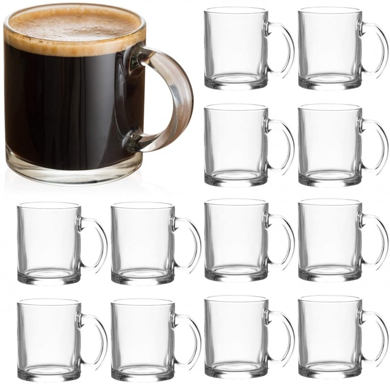 7. QAPPDA Clear Coffee Mugs 