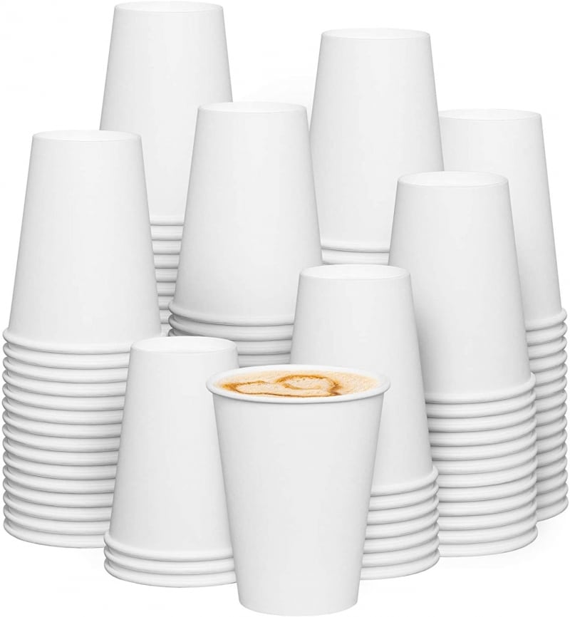 8. White Paper Coffee Cups