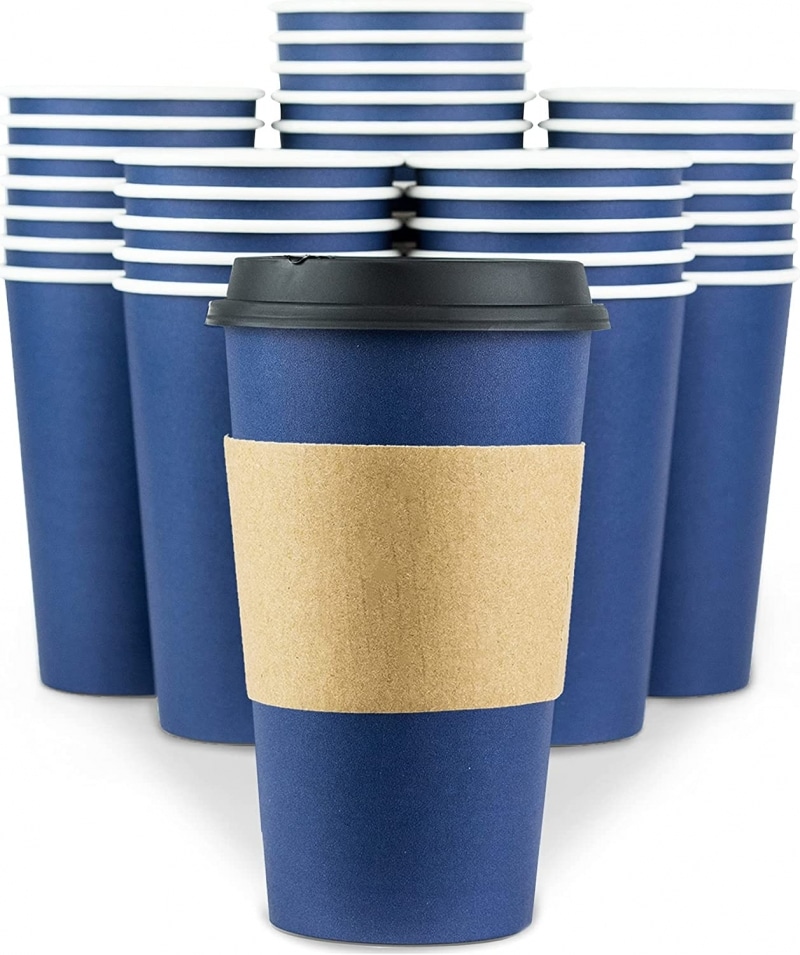 10. Disposable Double Wall Coffee Cups With Lids