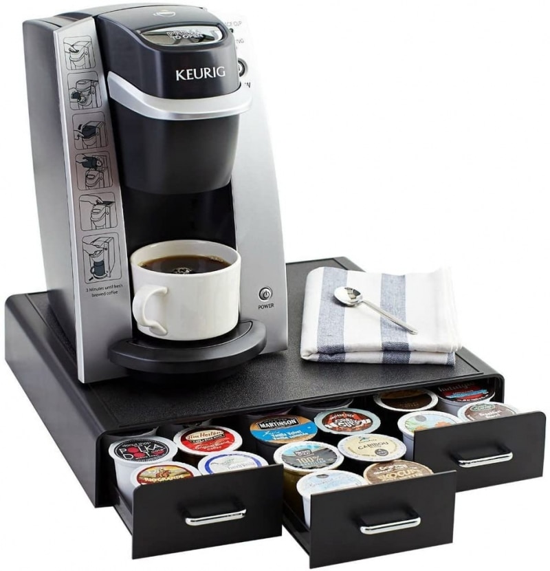 7. AmazonBasics Coffee Pod Storage Drawer