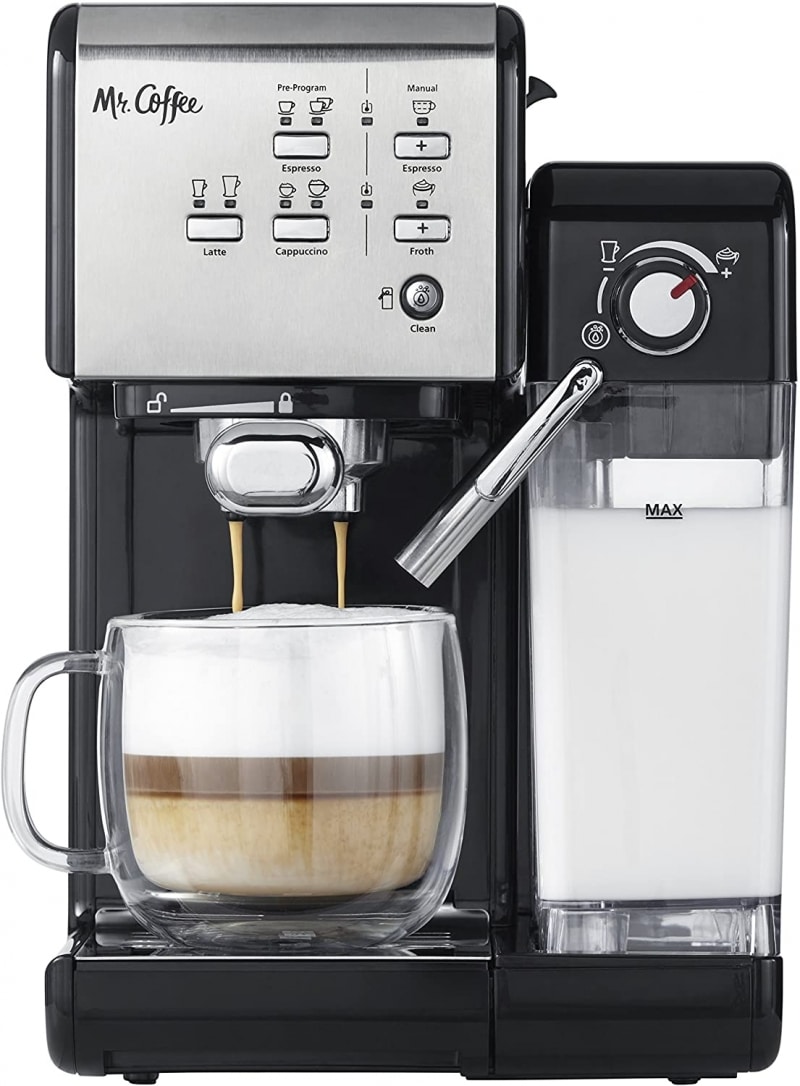 8. Mr. Coffee One-Touch CoffeeHouse Espresso and Cappuccino Machine 