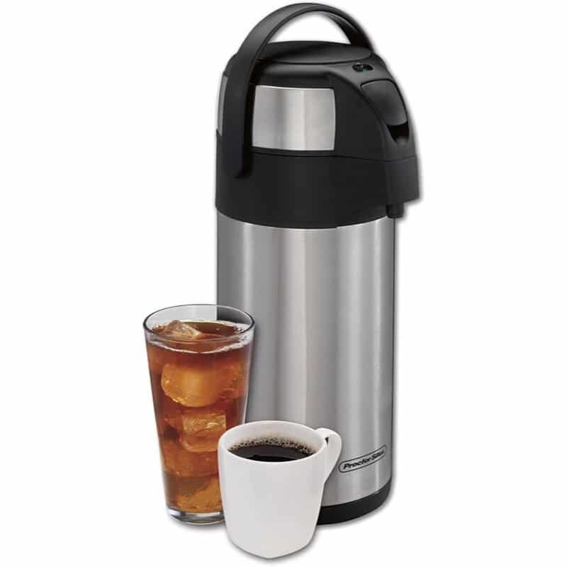 3. Proctor Silex 3 Liter Airpot Hot Coffee Beverage Dispensers