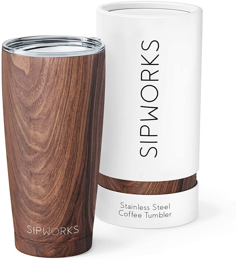 4. Sipworks Stainless Steel Coffee Tumbler 
