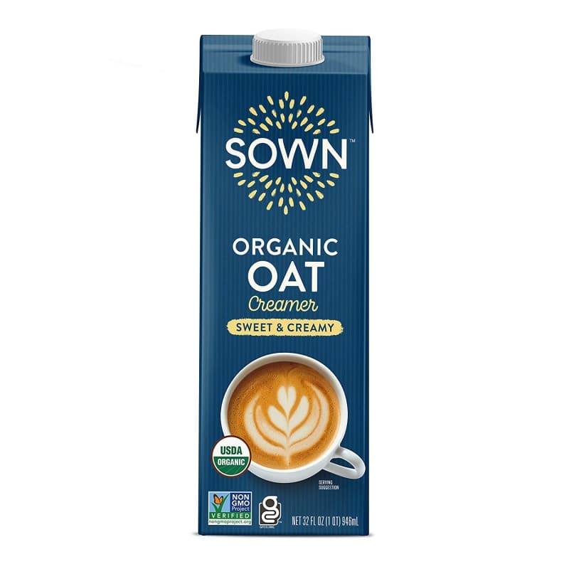8. SOWN Organic Oat Sweet & Creamy Coffee Creamer  