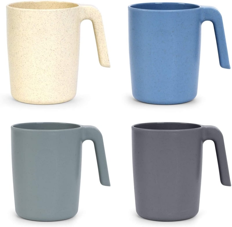 13. Shopwithgreen Mugs Set of 4 Made from Reusable Materials 