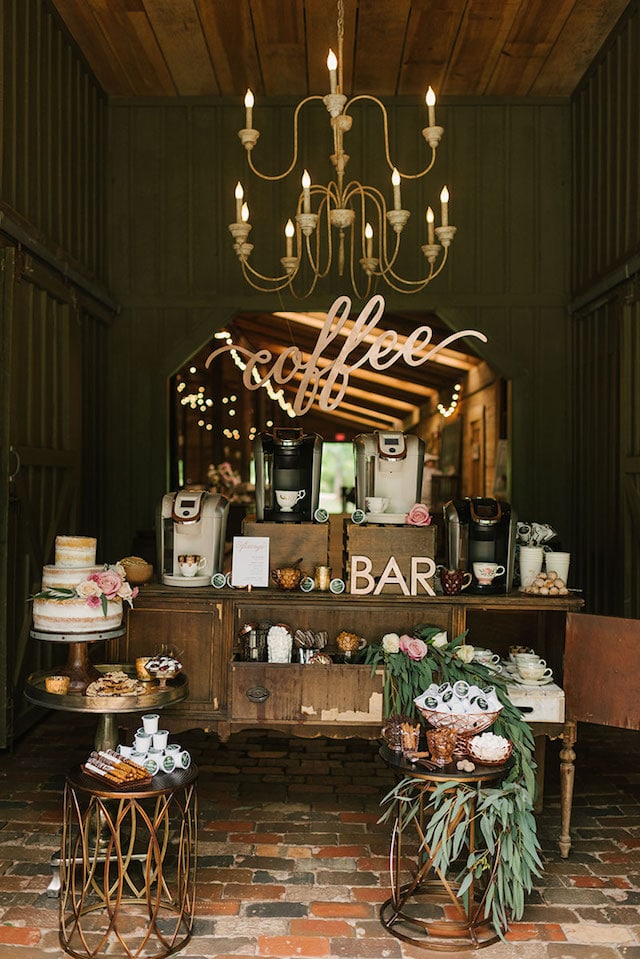 2. Set up a coffee bar - Vintage Coffee Bar 