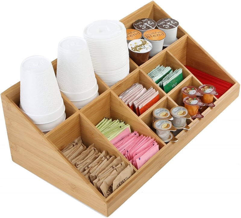 3.   Mind Reader 11 Compartment Coffee Condiment Organizer