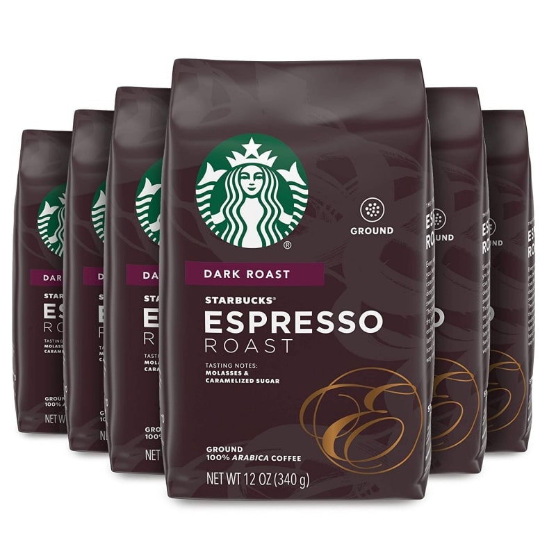 1. Starbucks Dark Roast ground coffee