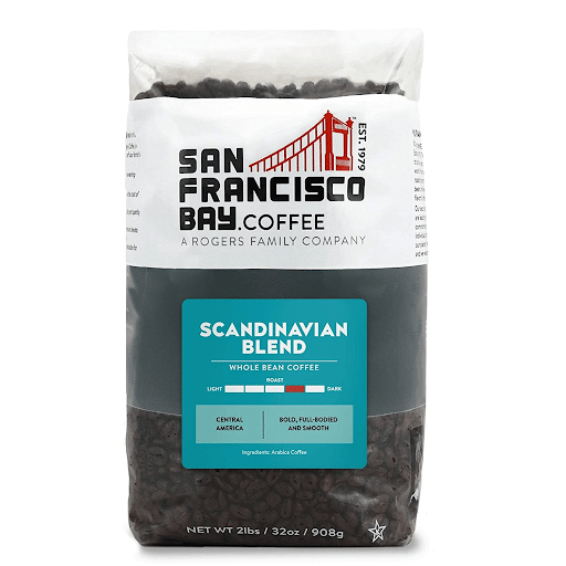 15. SF Bay Coffee Scandinavian Blend Whole Bean 