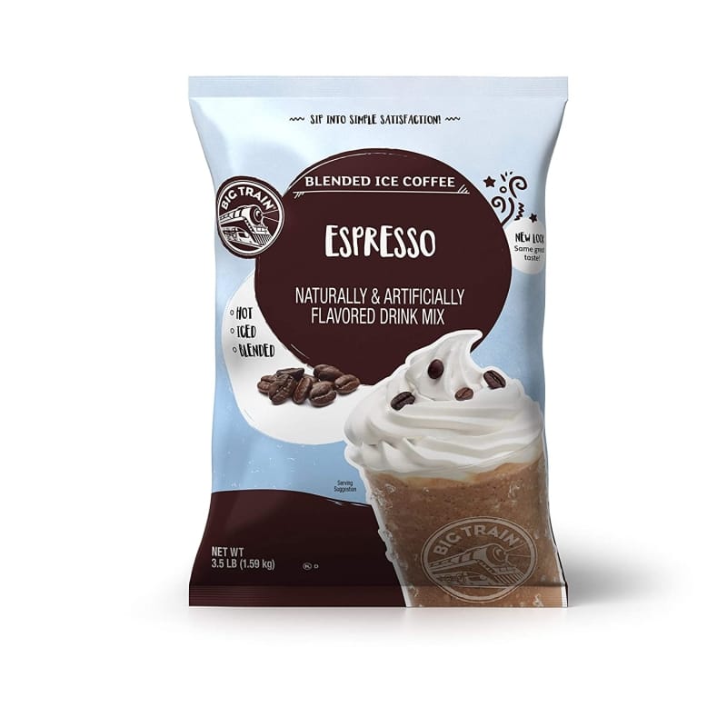 2. Big Train Blended Ice Coffee, Espresso, Powdered Instant Coffee Drink Mix 