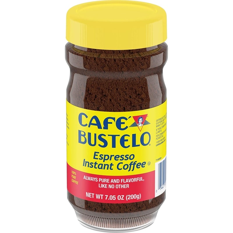 3. Café Bustelo Espresso Style Dark Roast Instant Coffee 