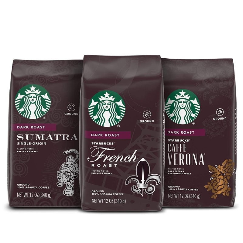 2. Starbucks Dark Roast Ground Coffee  