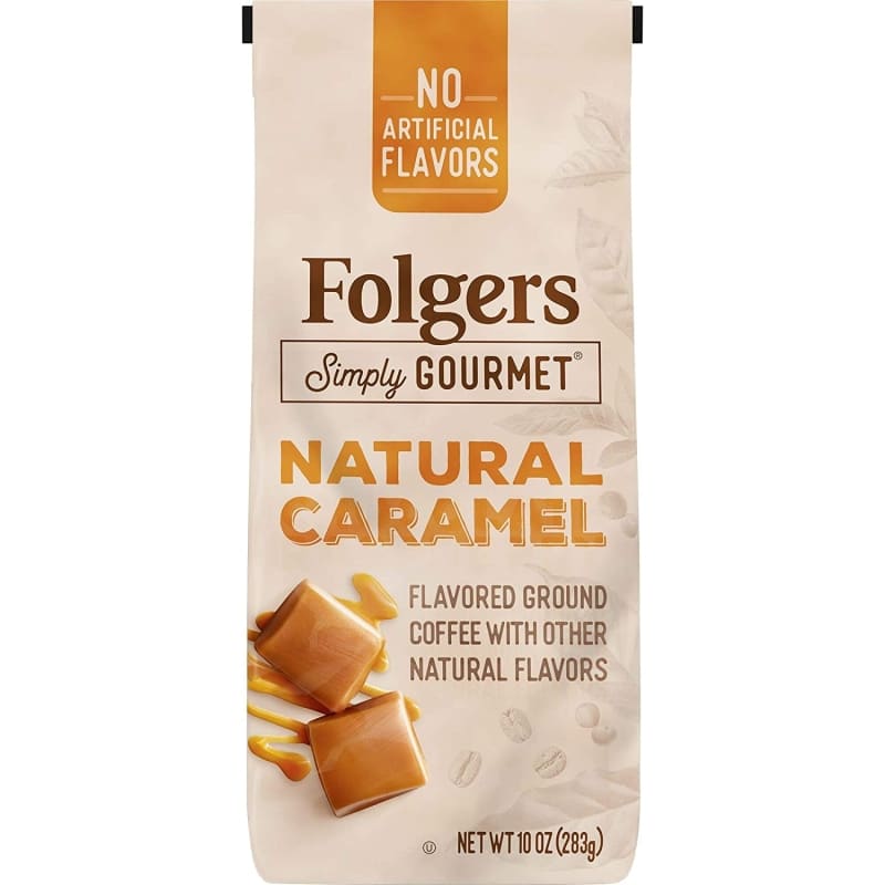 10. Folgers Simply Gourmet Natural Caramel Flavored Ground Coffee 