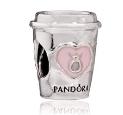 2. Pandora Jewelry Take a Break Coffee Cup Sterling Silver Charm
