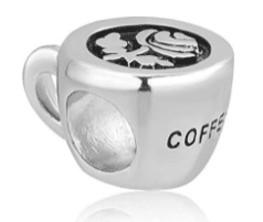 4. JewelryHouse Fashion Coffee Cup Bead Charms 