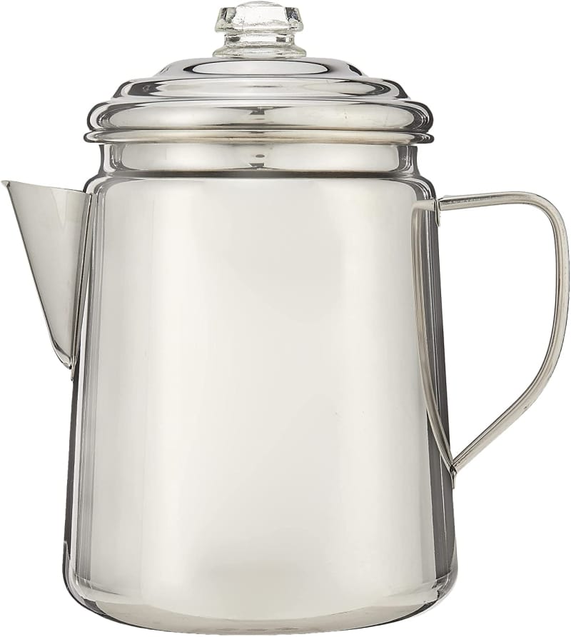1. Coleman 12-Cup Stainless Steel Coffee Percolator 