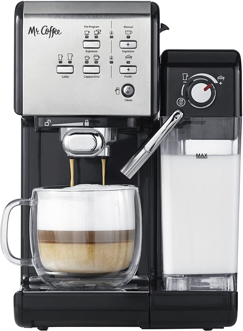 3. Mr. Coffee One Touch Coffeehouse Espresso and Cappuccino Machine B07CJ3CYF7  