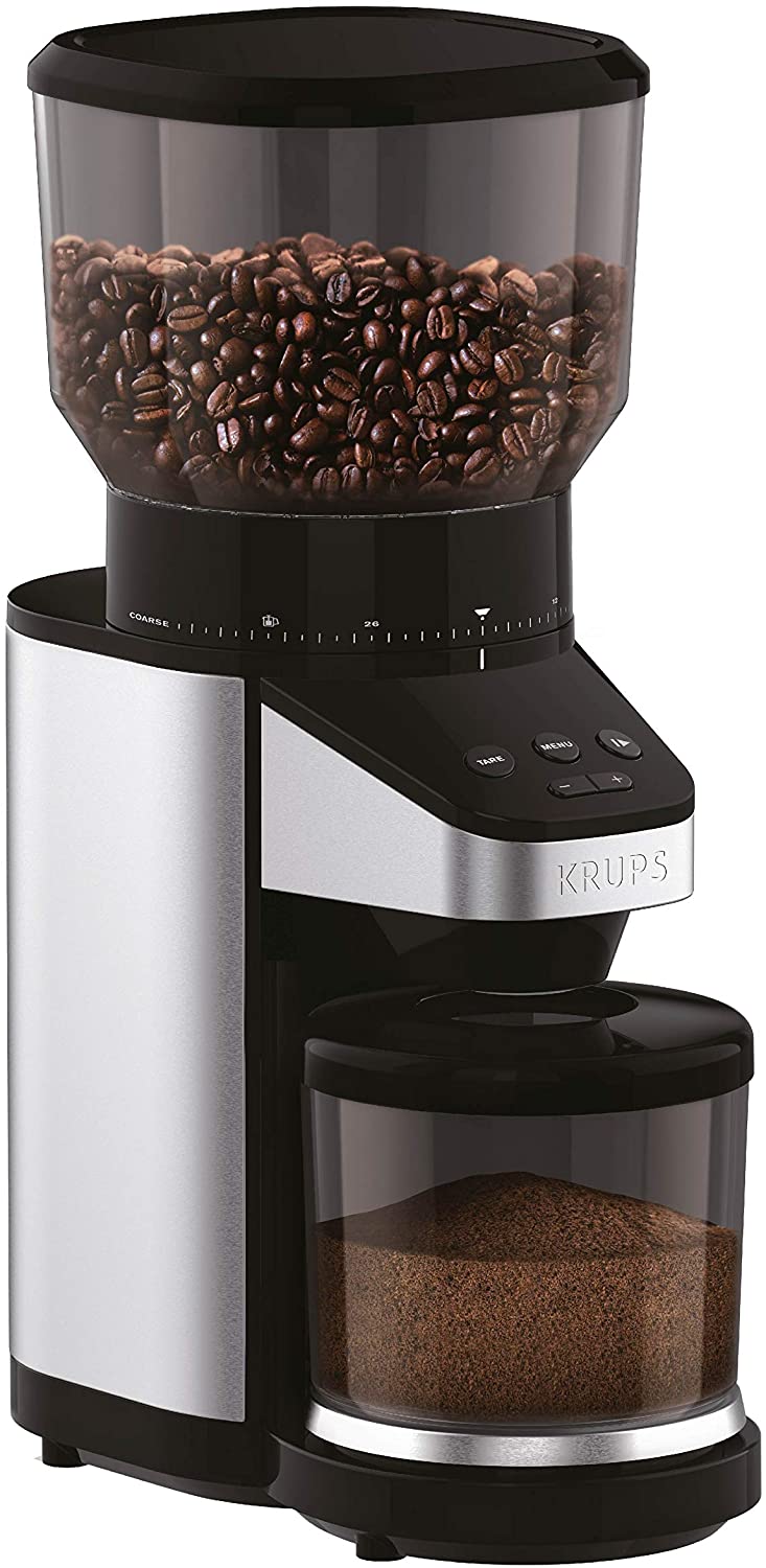 6. Krups GX420851 Premium Auto Dose Burr Coffee Grinder  