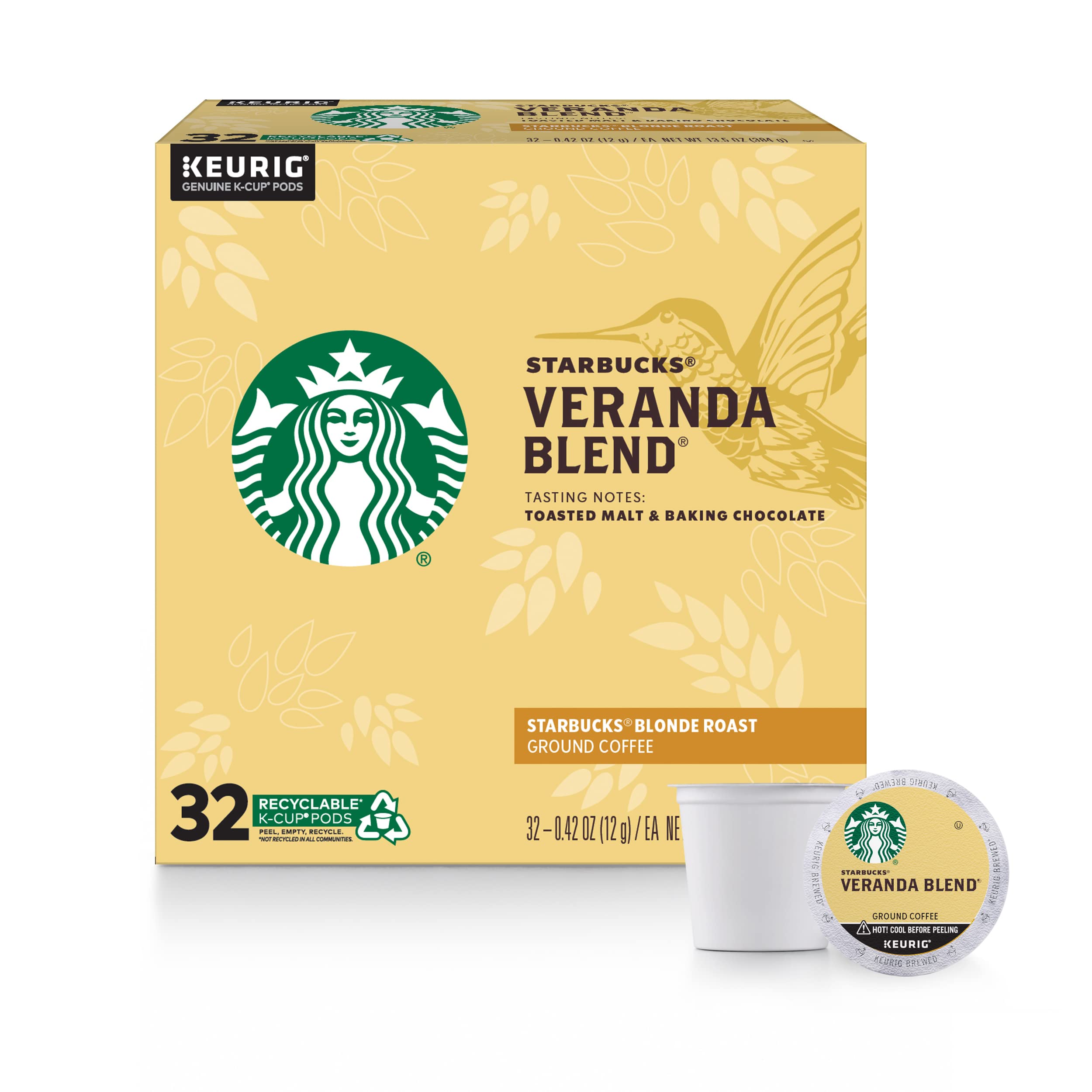 6. Starbucks Blonde Roast K-Cup Coffee Pods