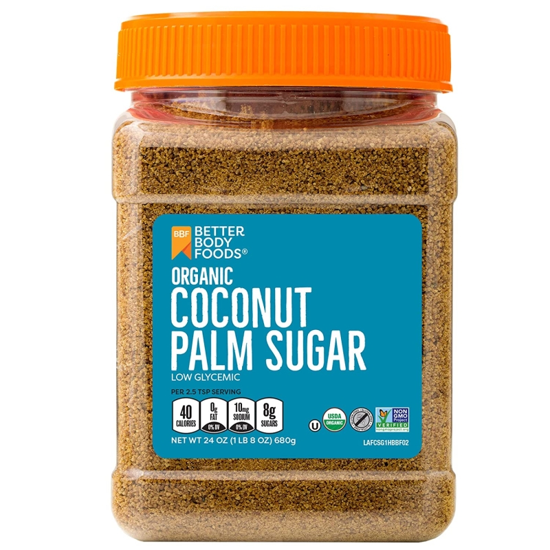 4. BetterBody Foods Non-GMO Coconut Palm Sugar 